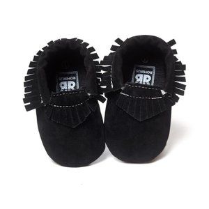 Unisex Infant Baby Suede Moccasins Soft Sole Tassels Prewalker